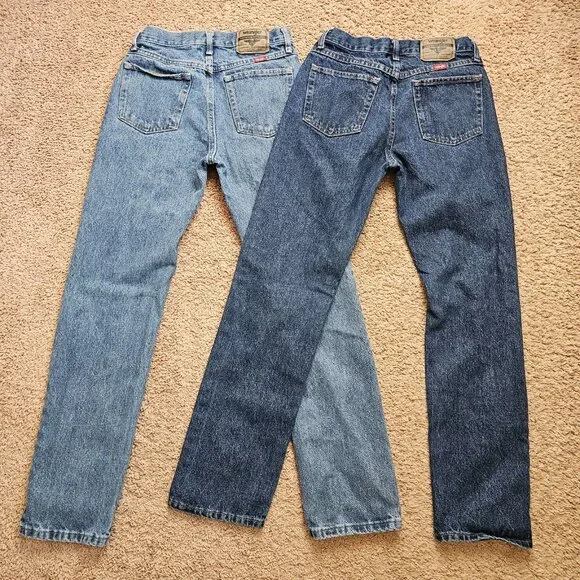 Wrangler Jeans Lot of 2 Mens Tag 28x32 Fit 28x30 Slim Straight Cotton Denim EUC - Picture 2 of 8